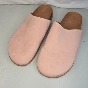 Madewell Layne Clog Mule in Nubuck Leather Casual Pink EUC Size 11